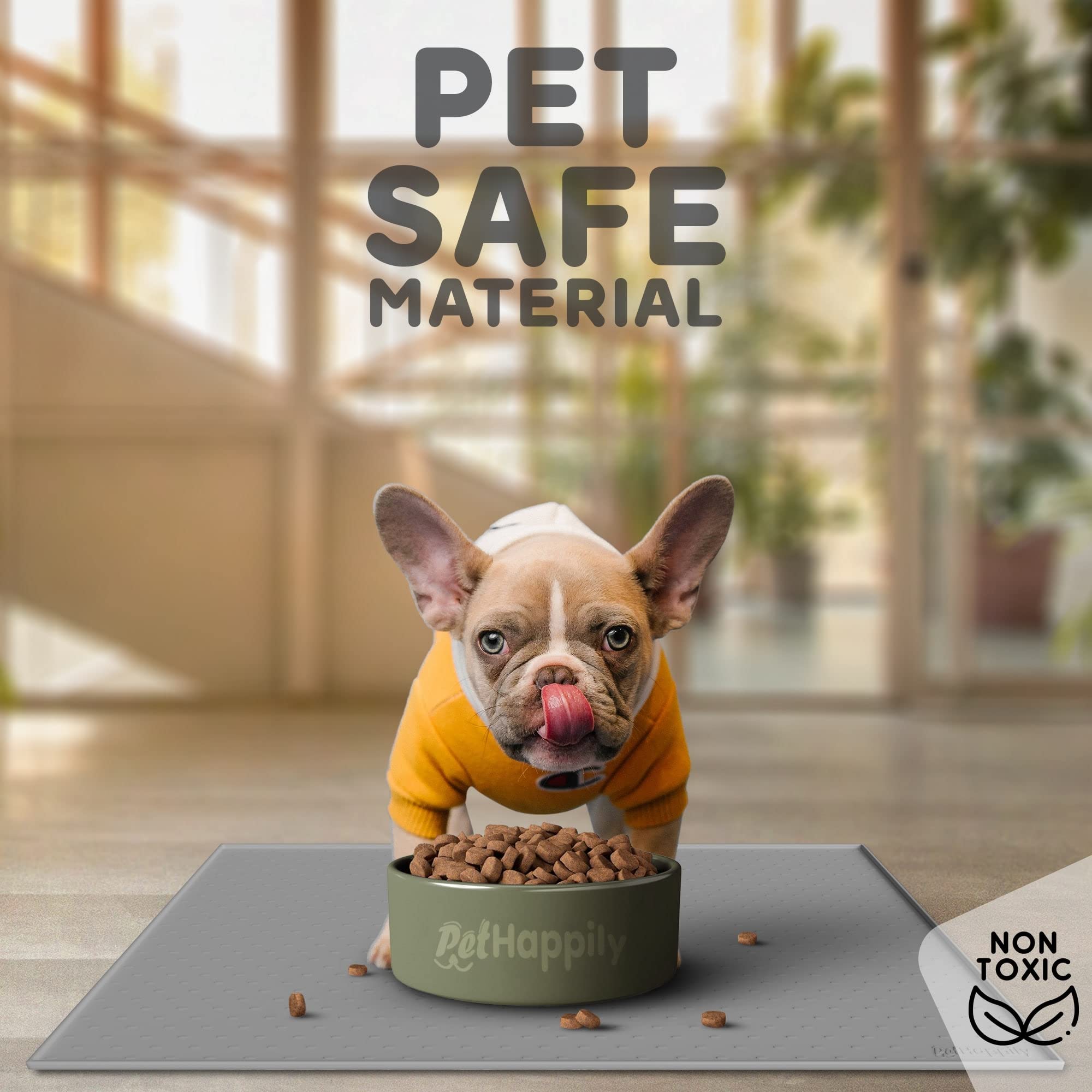 PETHAPPILY non-slip design stabilizes bowls for calmer mealtimes.