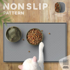 PETHAPPILY versatile pet mat fits all bowls and pets.