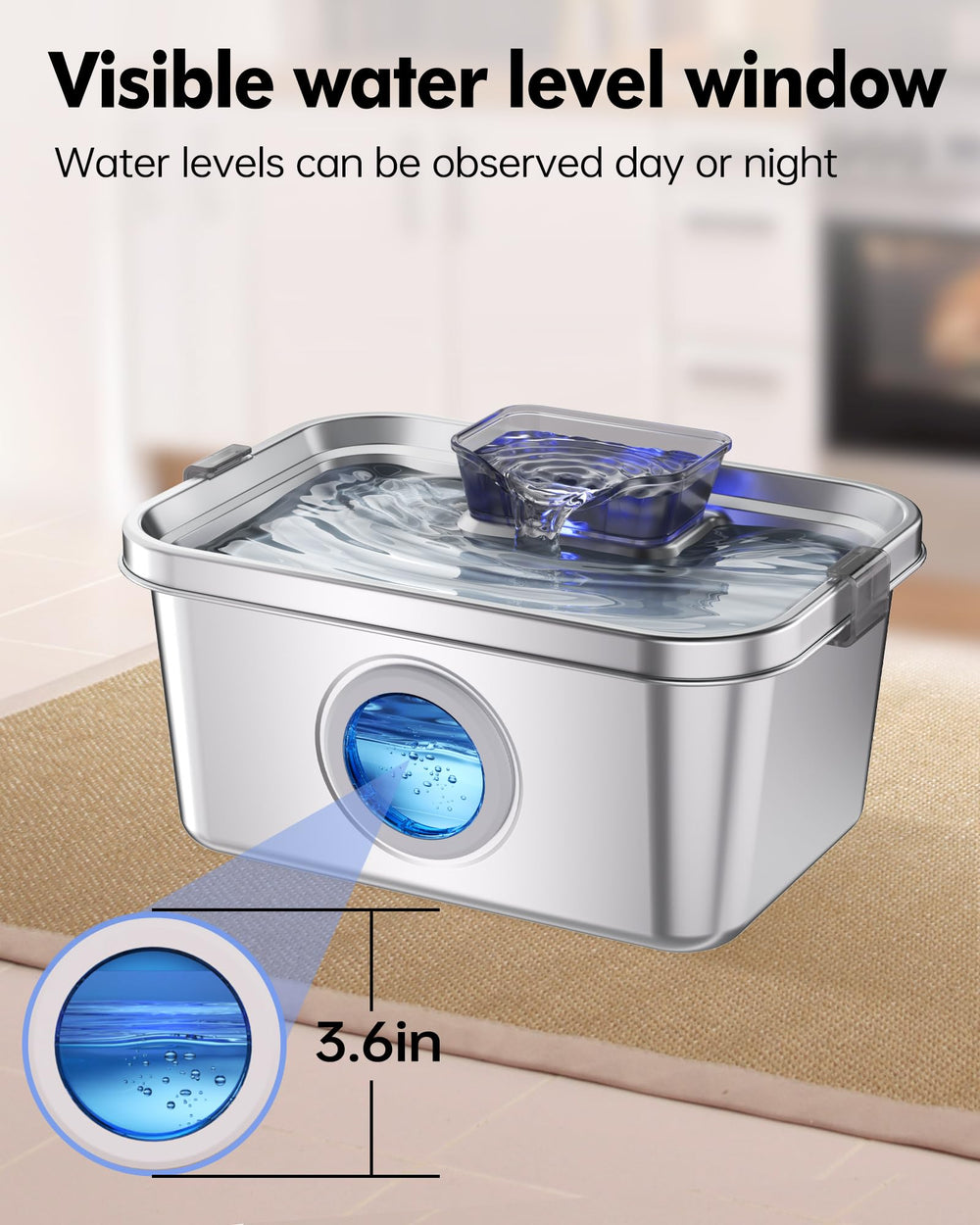 PETHIND emergency 18oz top water capacity supports pets during outages.