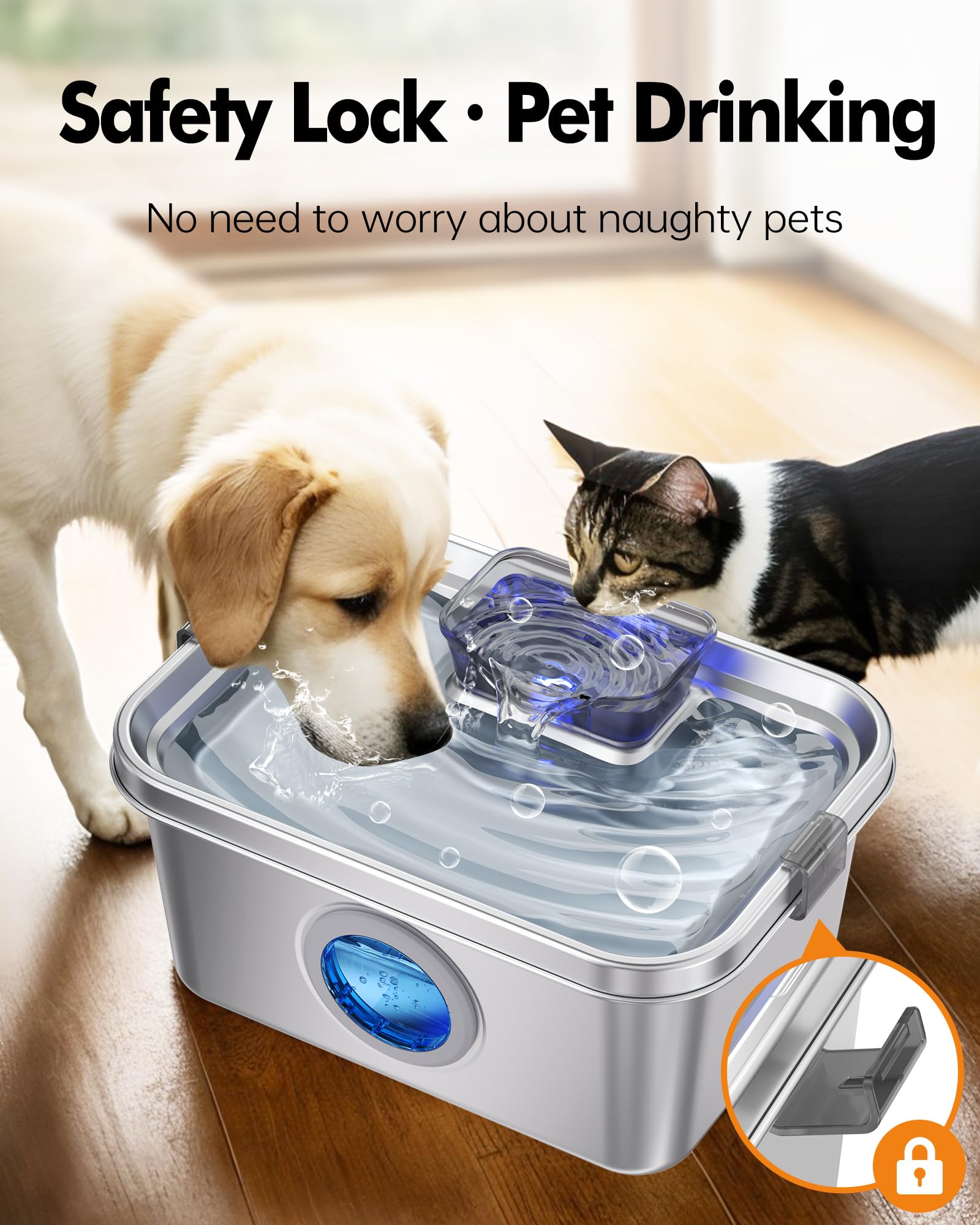 PETHIND wide 12 inch drinking area offers comfortable access for large breeds.