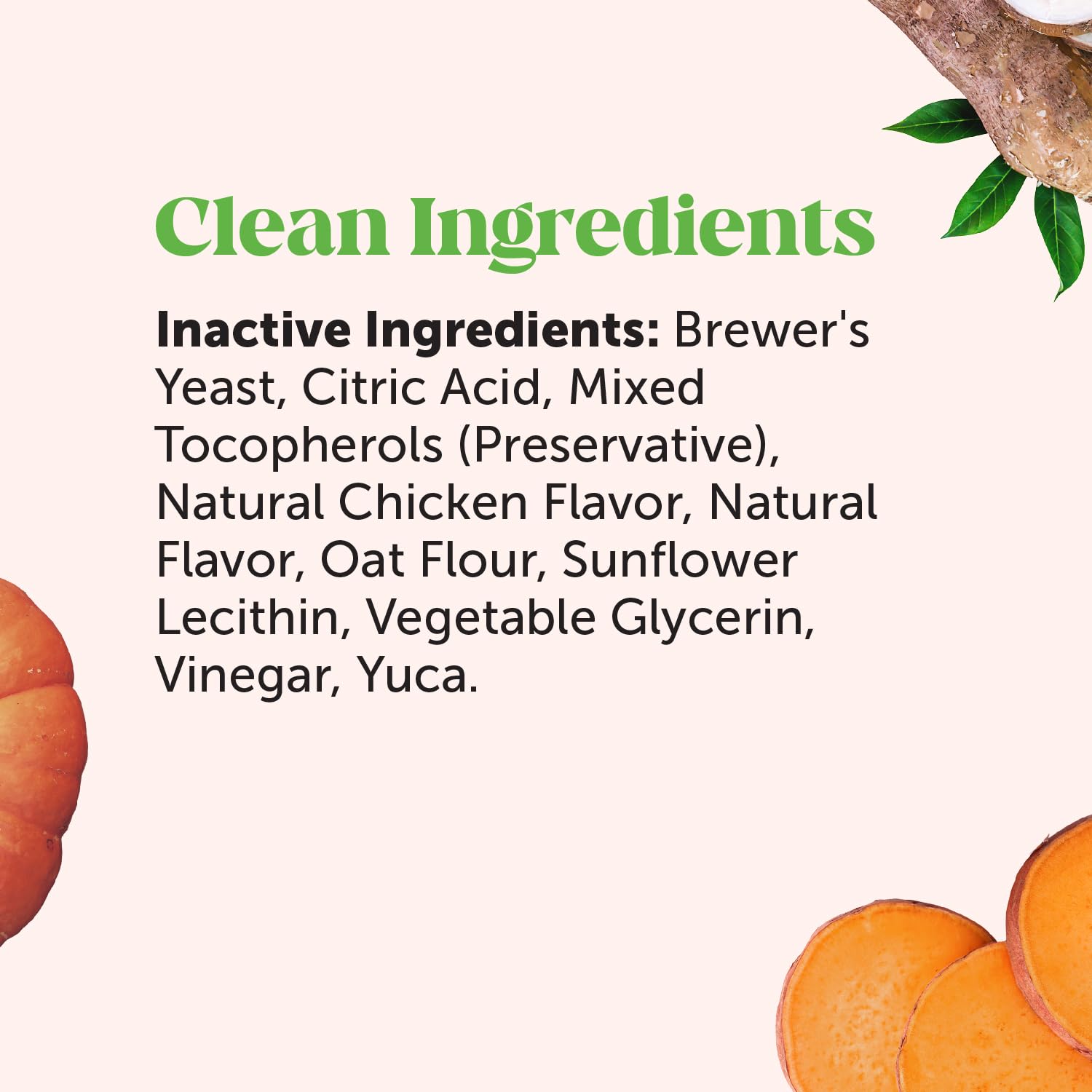 Pet Honesty Scoot Stopper bottle beside ingredients like pumpkin and flaxseed.