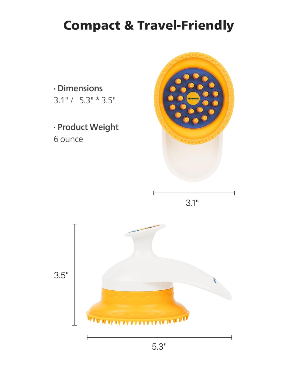PETHROOM cat brush helps collect fur with minimal effort during grooming.