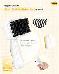 PETHROOM Brush with coated tips glides softly through short fur.