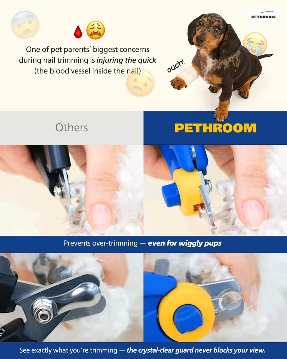 Premium packaging makes a gift-ready grooming tool for pet lovers.
