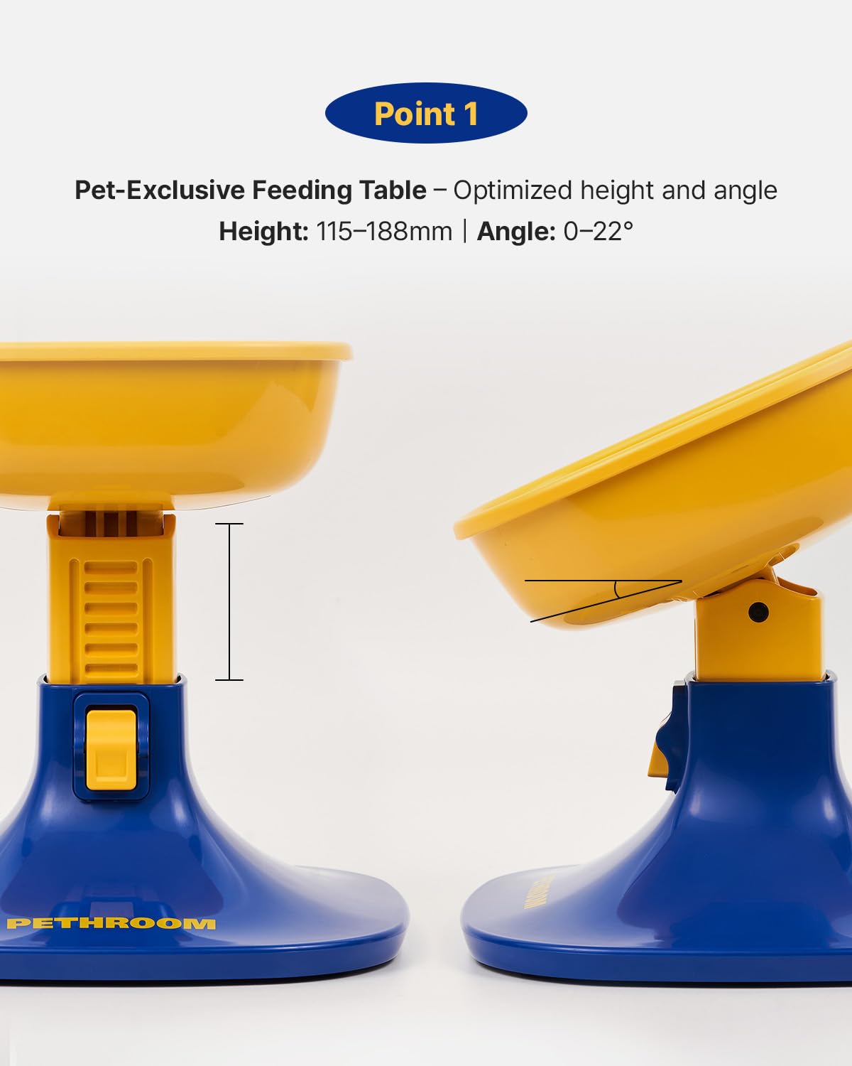 PETHROOM Well Fit ceramic bowl slot design for neat compatibility