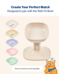 PETHROOM Well Fit tilt-angle feature enables comfortable eating angles