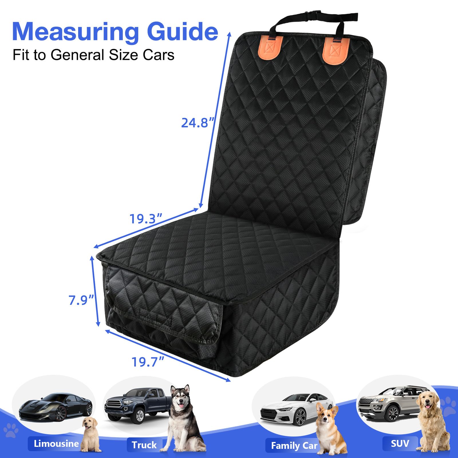 Peticon car-seat cover easy to install with buckles and anchors for a secure fit.