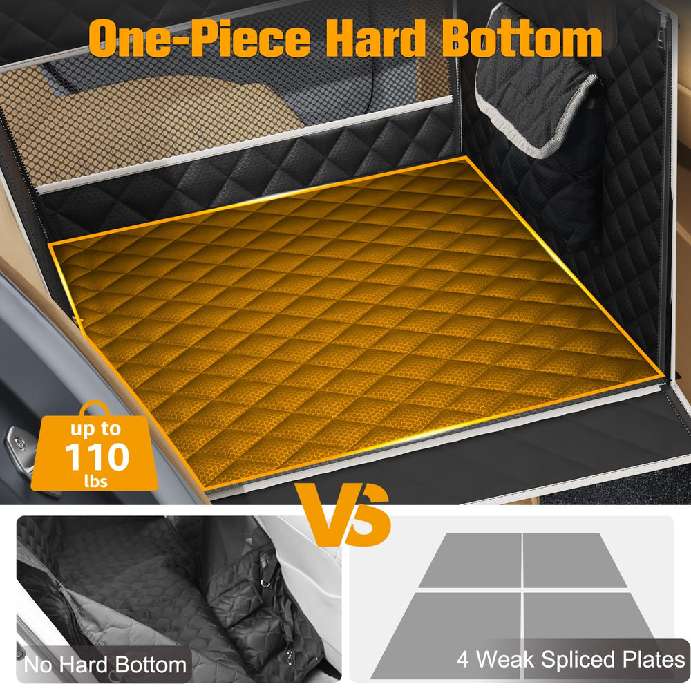 PETICON dog car seat with egg crate foam for comfort on long trips
