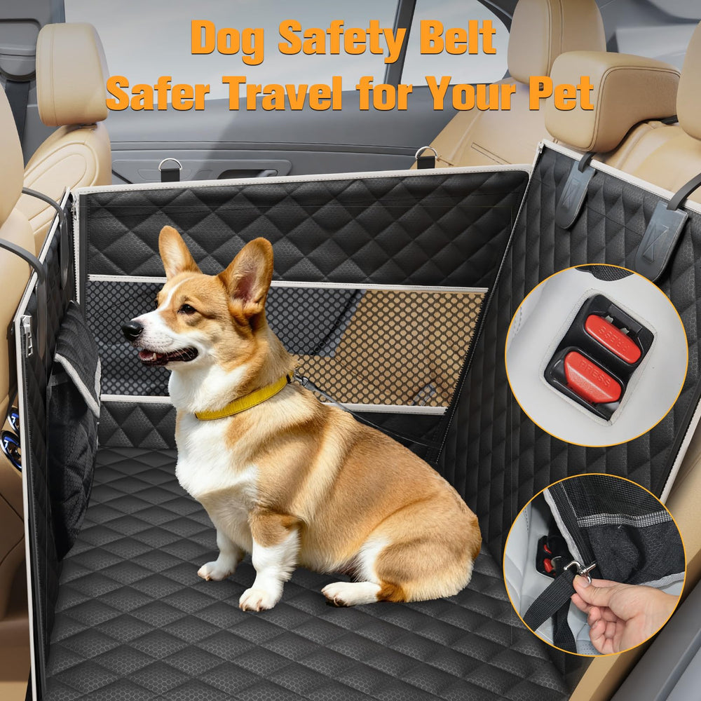 PETICON dog car seat scratch-resistant material guards car interior from paw scratches