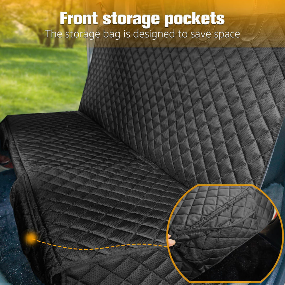 PETICON easy-clean dog seat cover cleans quickly with damp cloth or vacuum.