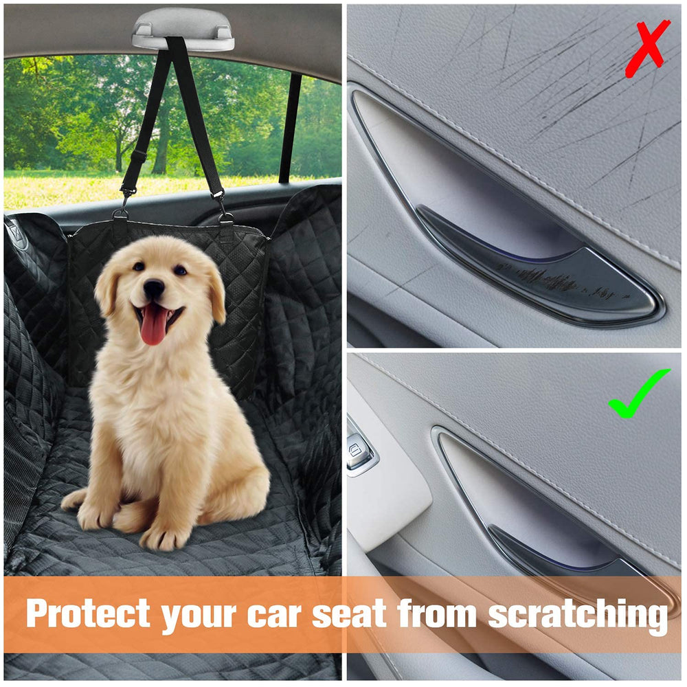 PETICON easy install dog seat cover with buckles for quick setup