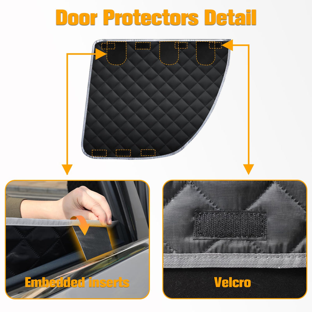 PETICON embedded inserts keep door protectors secure without blocking windows