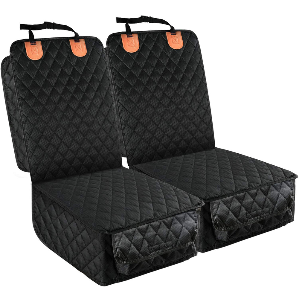 Peticon Front Seat Cover 2 Pack with side flaps shields captain chairs from scratches.