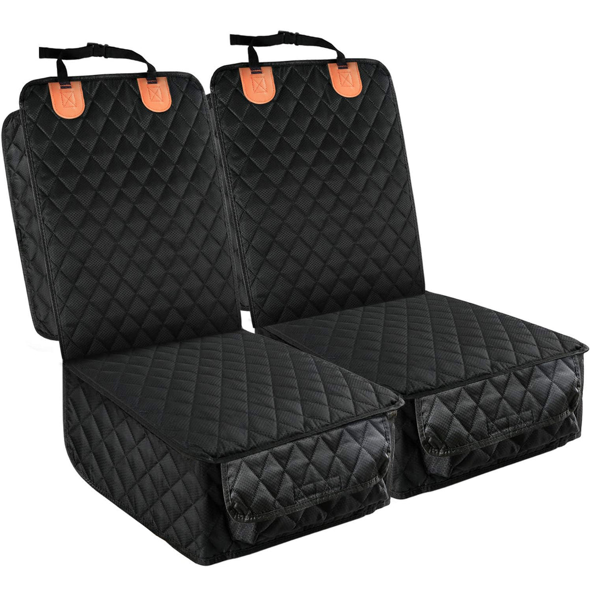 Peticon Front Seat Cover 2 Pack with side flaps shields captain chairs from scratches.