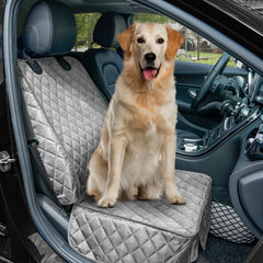 PETICON front seat cover big pocket stores leashes and toys within easy reach.