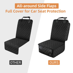 PETICON front seat cover with big pocket keeps dog supplies within reach.