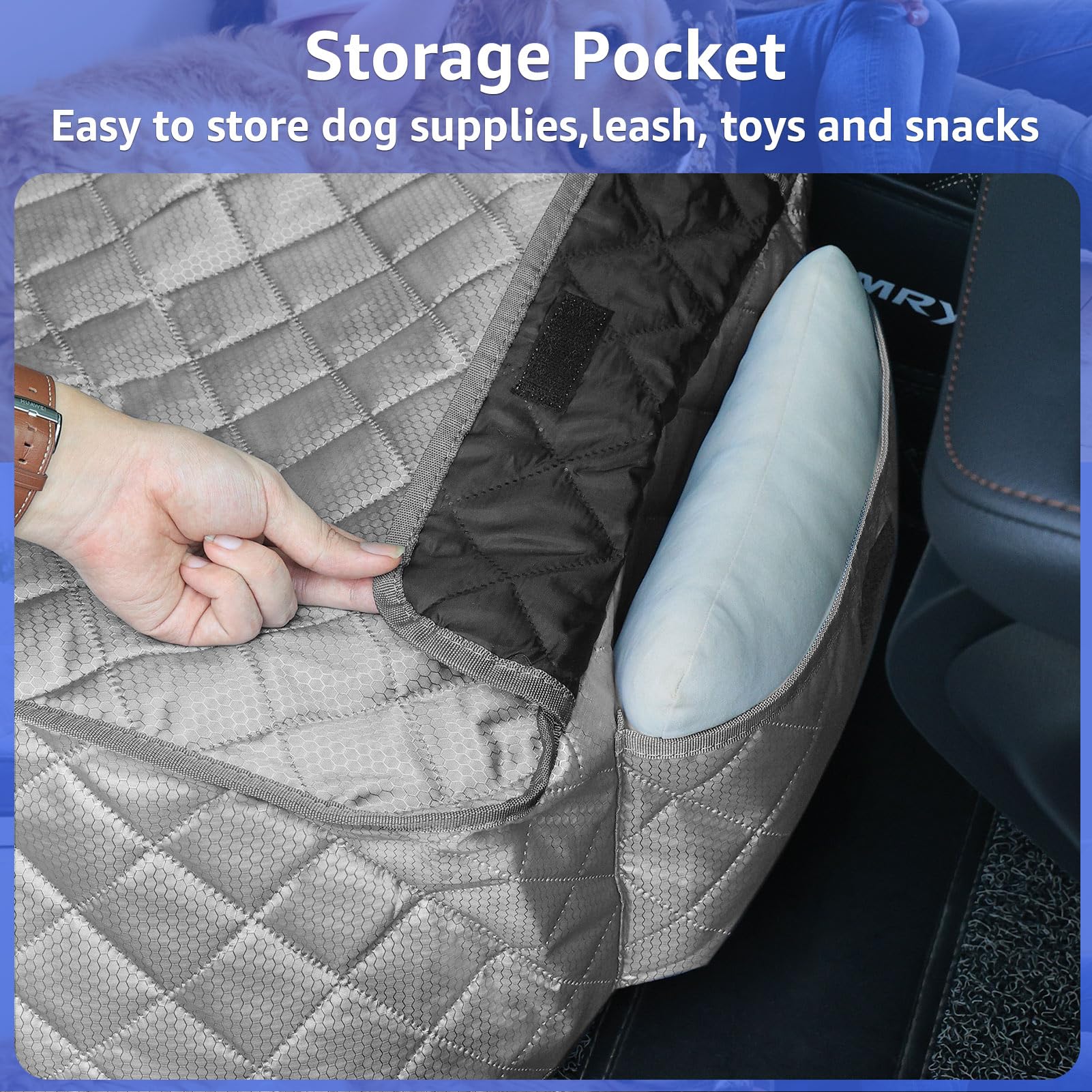 PETICON seat cover easy to wipe clean after spills.
