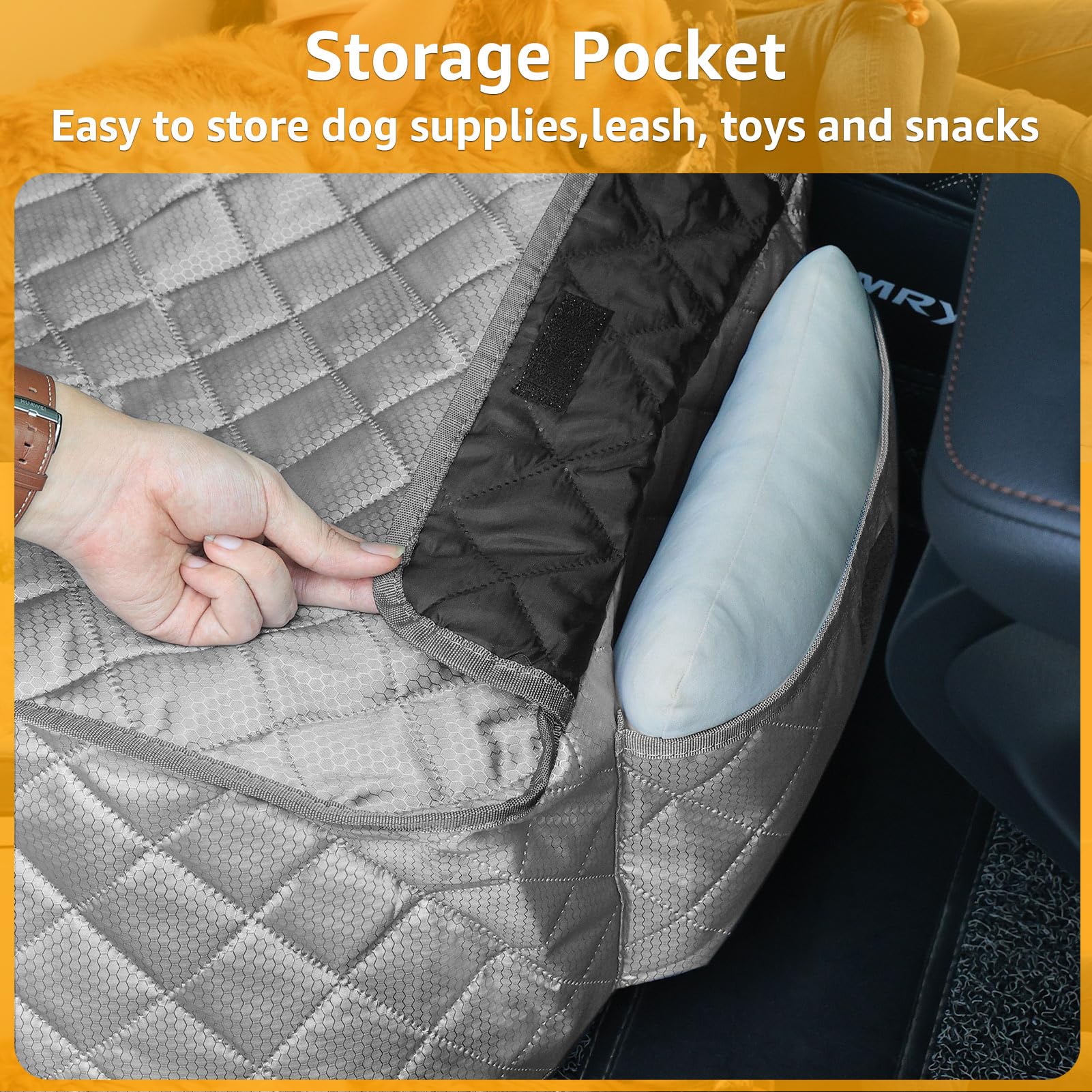 PETICON front seat cover installs in seconds using buckles for quick setup.