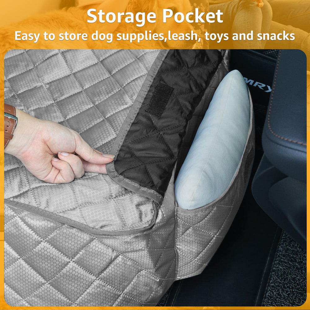 PETICON front seat cover installs in seconds using buckles for quick setup.