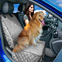 PETICON front seat cover with side flaps protects seat edges from scratches.