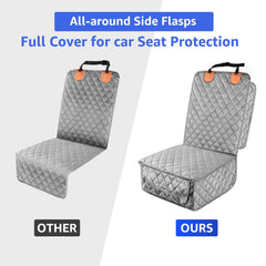 PETICON front seat cover storage pocket keeps dog supplies within reach.