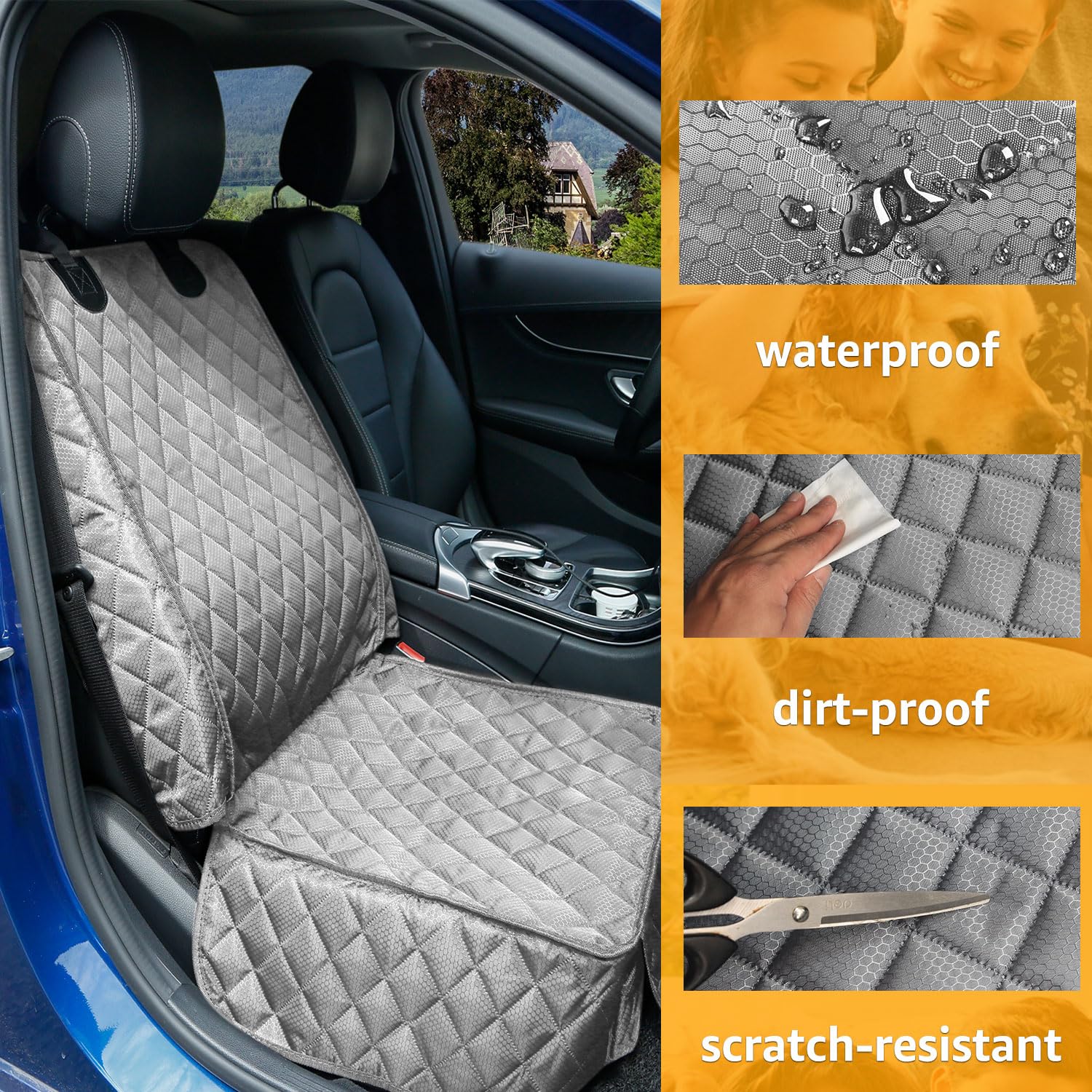 PETICON gray front seat cover duo pack offers convenient protection.