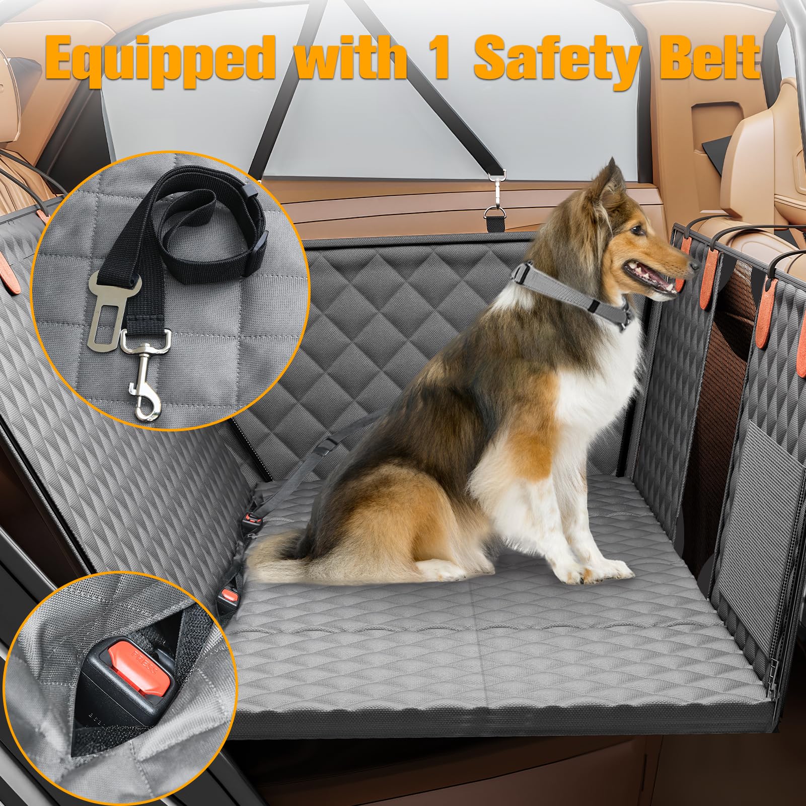 PETICON mesh window enhances airflow and reduces dog anxiety during travel
