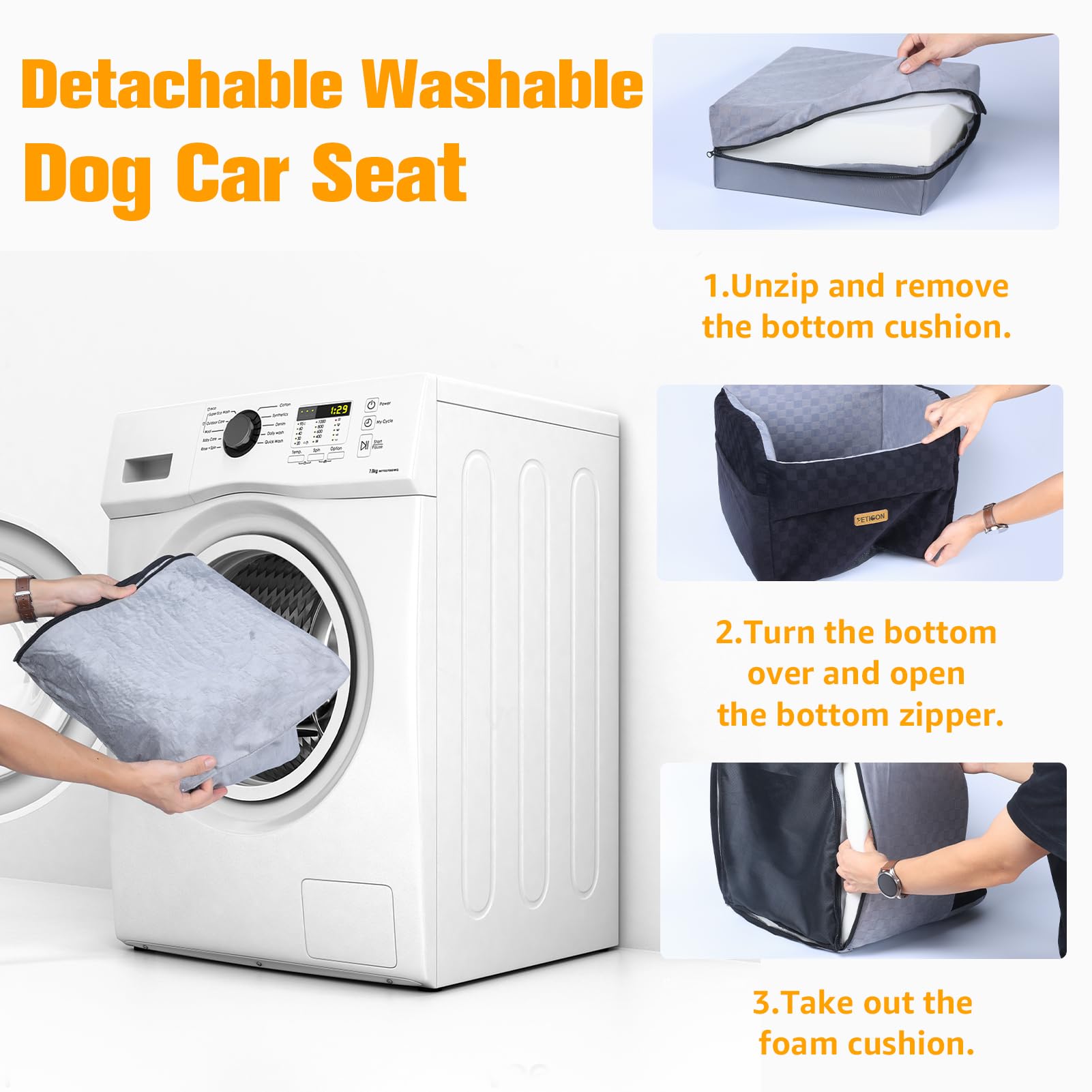 PETICON non-slip base keeping the seat stable on car floors