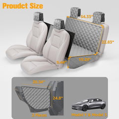 PETICON two-door protectors attached to the sides of the rear seat