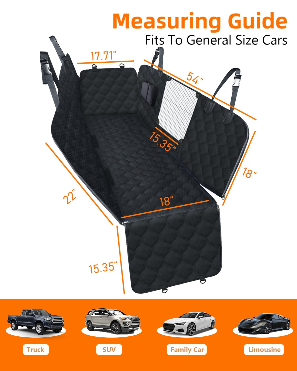 PETICON side flaps protect door edges and keep hair off fabrics