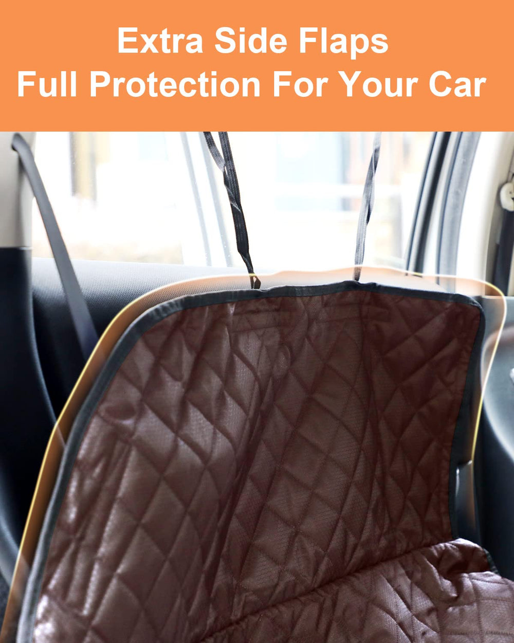 PETICON bumper flap prevents scratches as dogs hop into the trunk