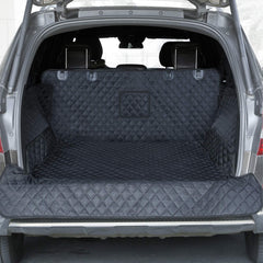 PETICON SUV cargo liner protecting trunk floor from dog hair and spills.