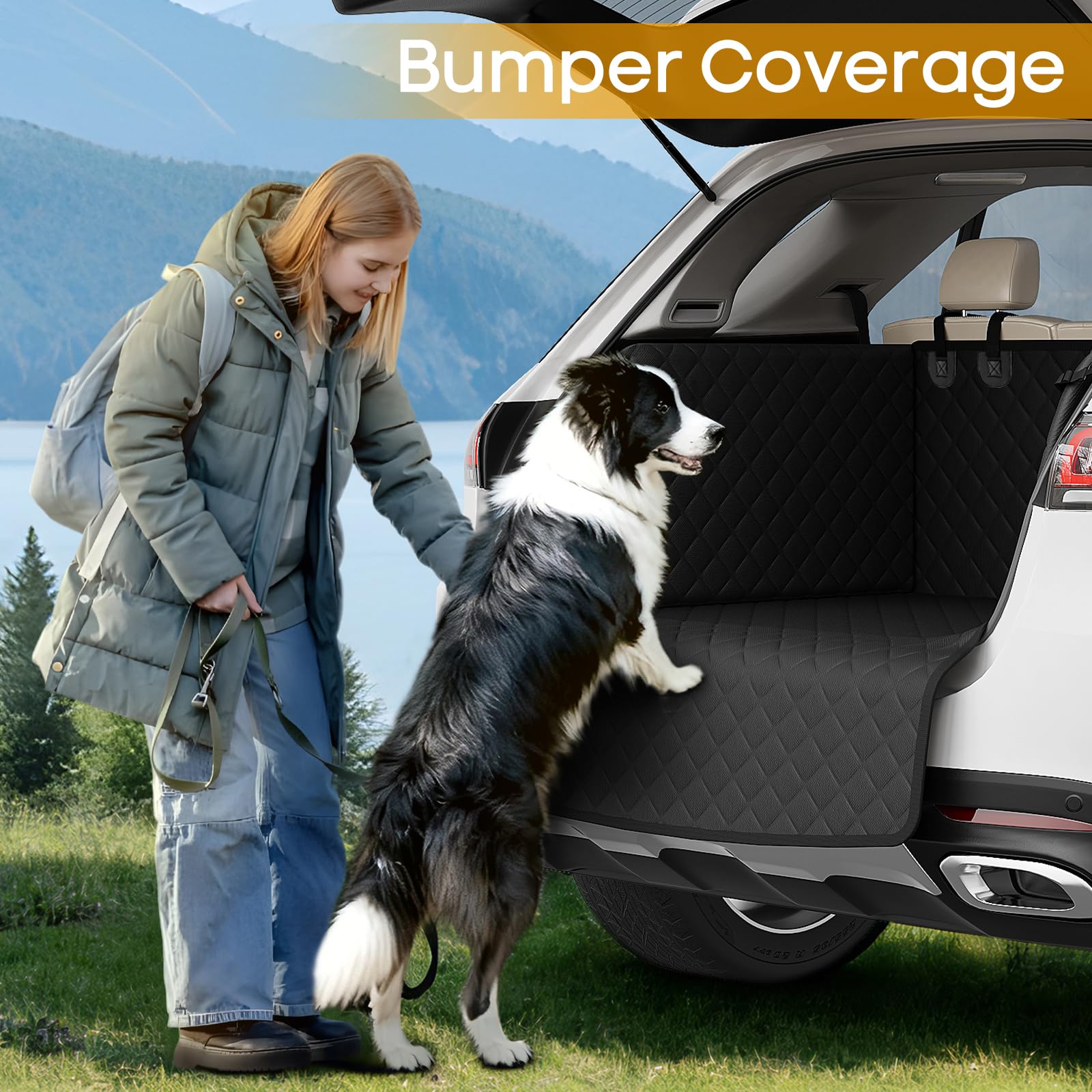 PETICON SUV Cargo Liner easy-clean fabric withstands frequent adventures.
