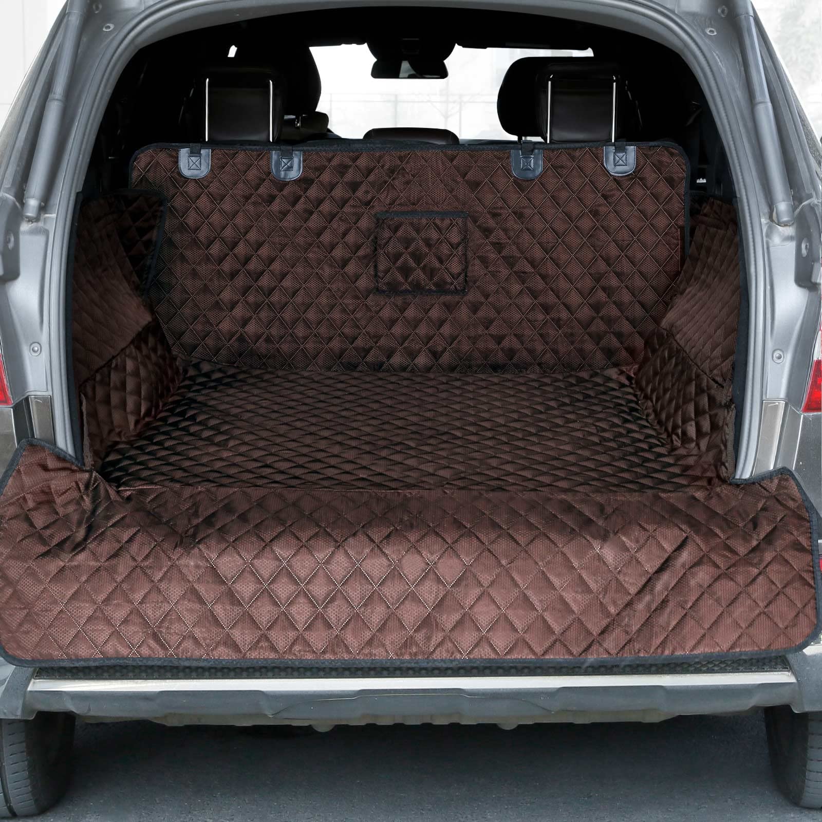 PETICON SUV cargo liner front view showing full coverage for extended car protection
