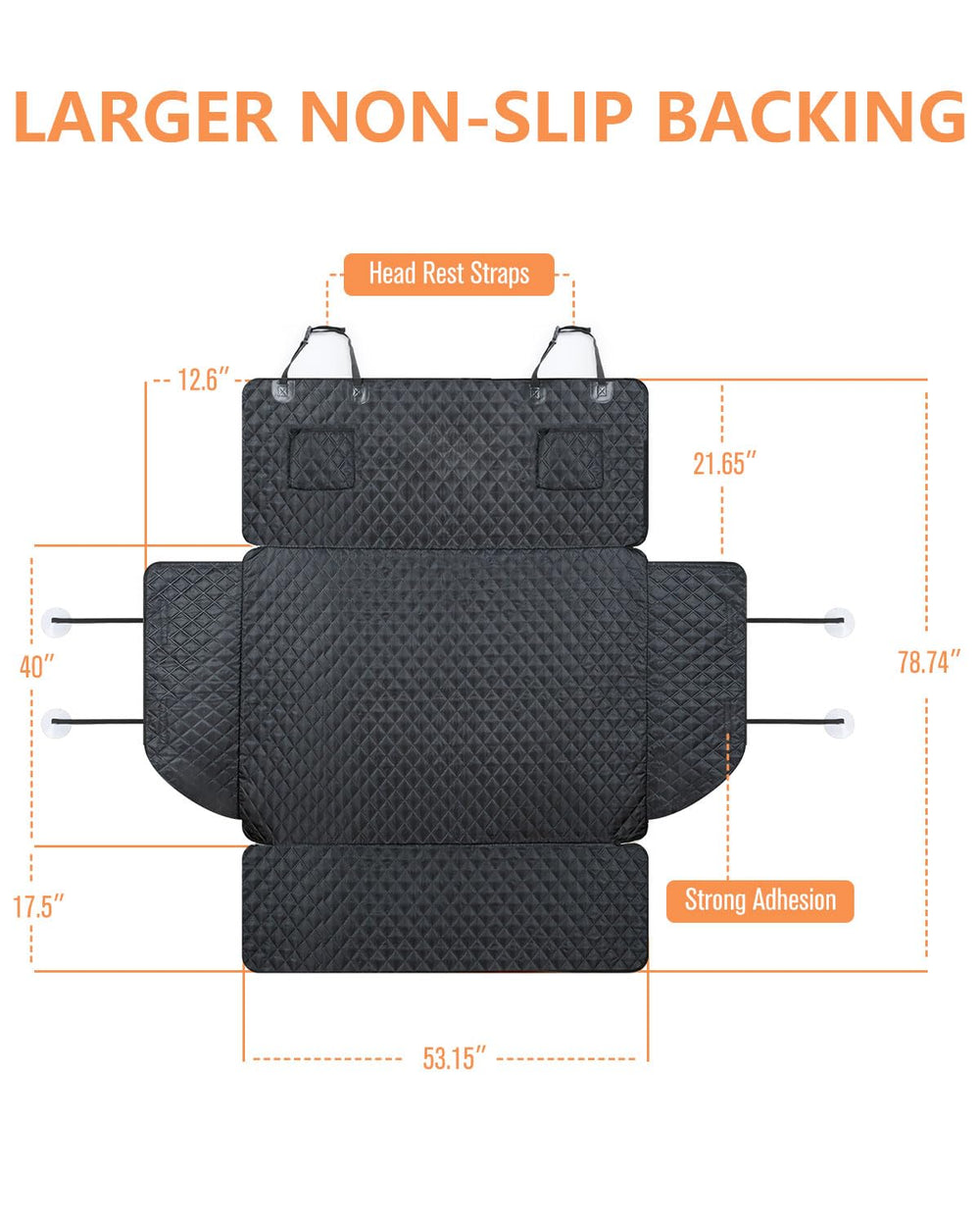 PETICON non-slip backing keeps the mat stable during turns and bumps.