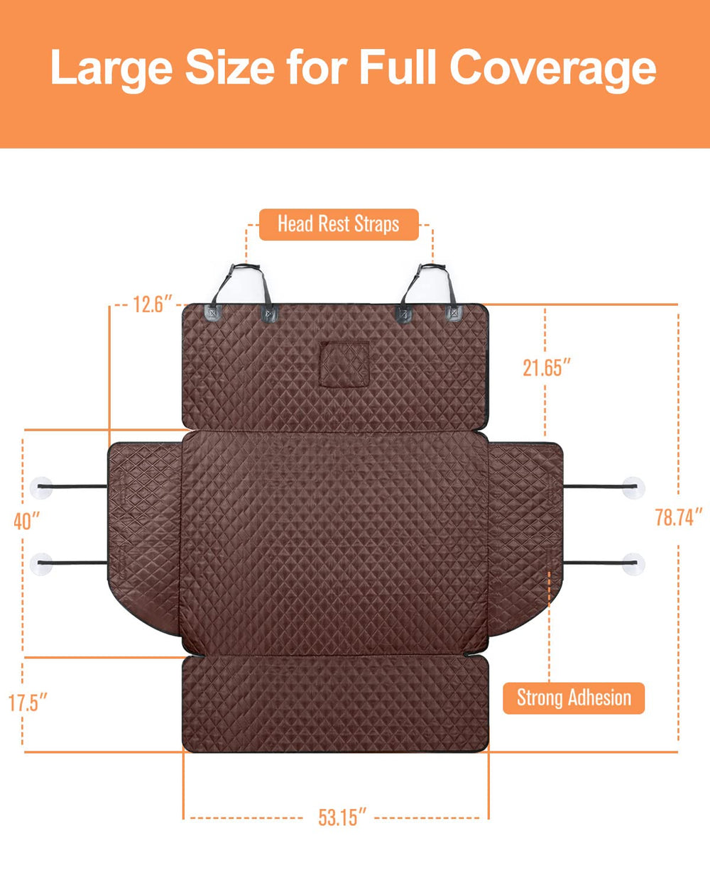 PETICON suction cups and Velcro secure side panels for snug fit