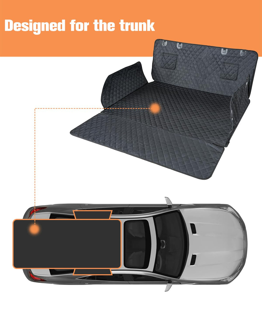 PETICON SUV Cargo Liner waterproof fabric close-up protecting seats from spills.
