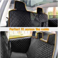 PETICON dog seat cover with mesh window improves airflow and reduces anxiety.