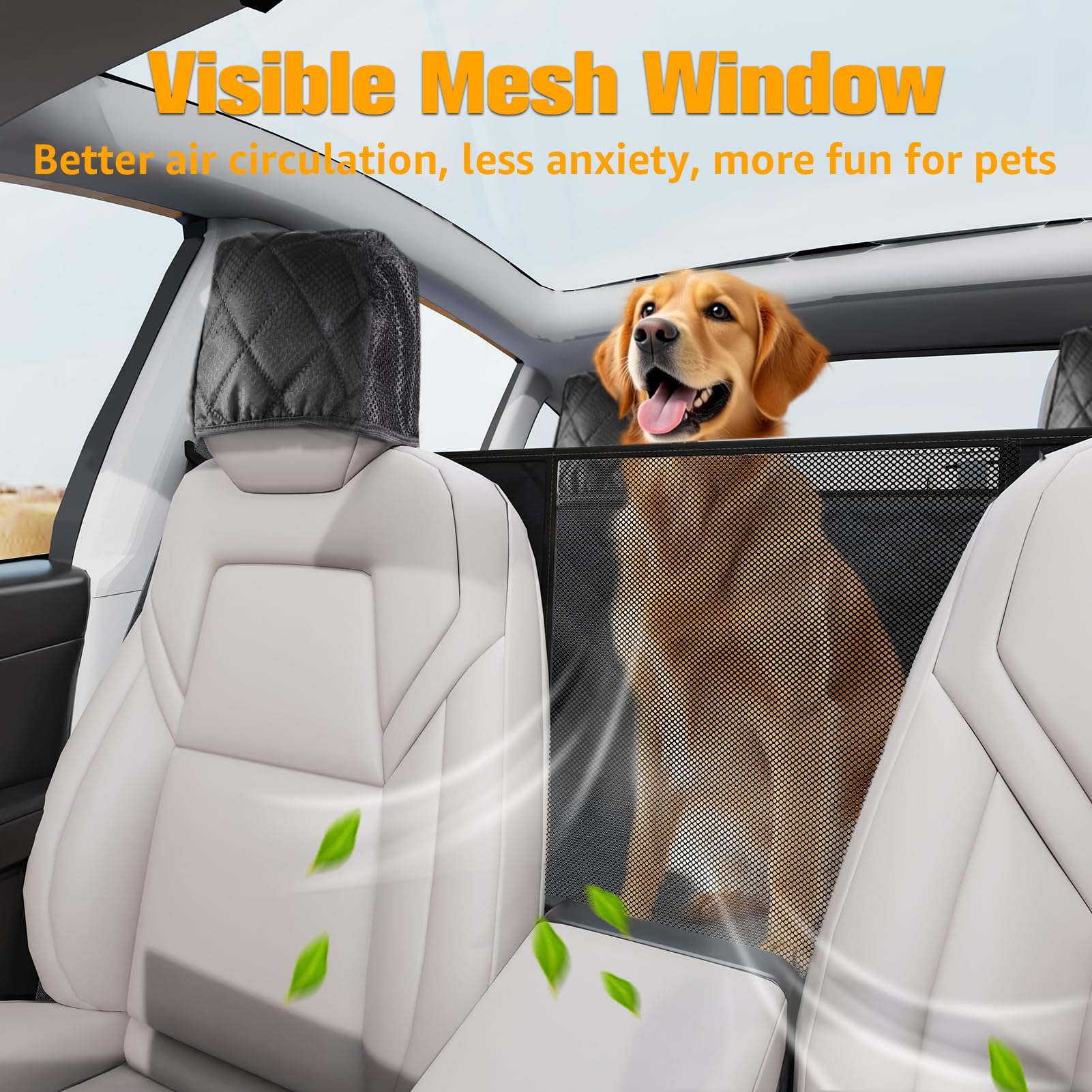 PETICON left door protector shields door panels from scratches and fur.