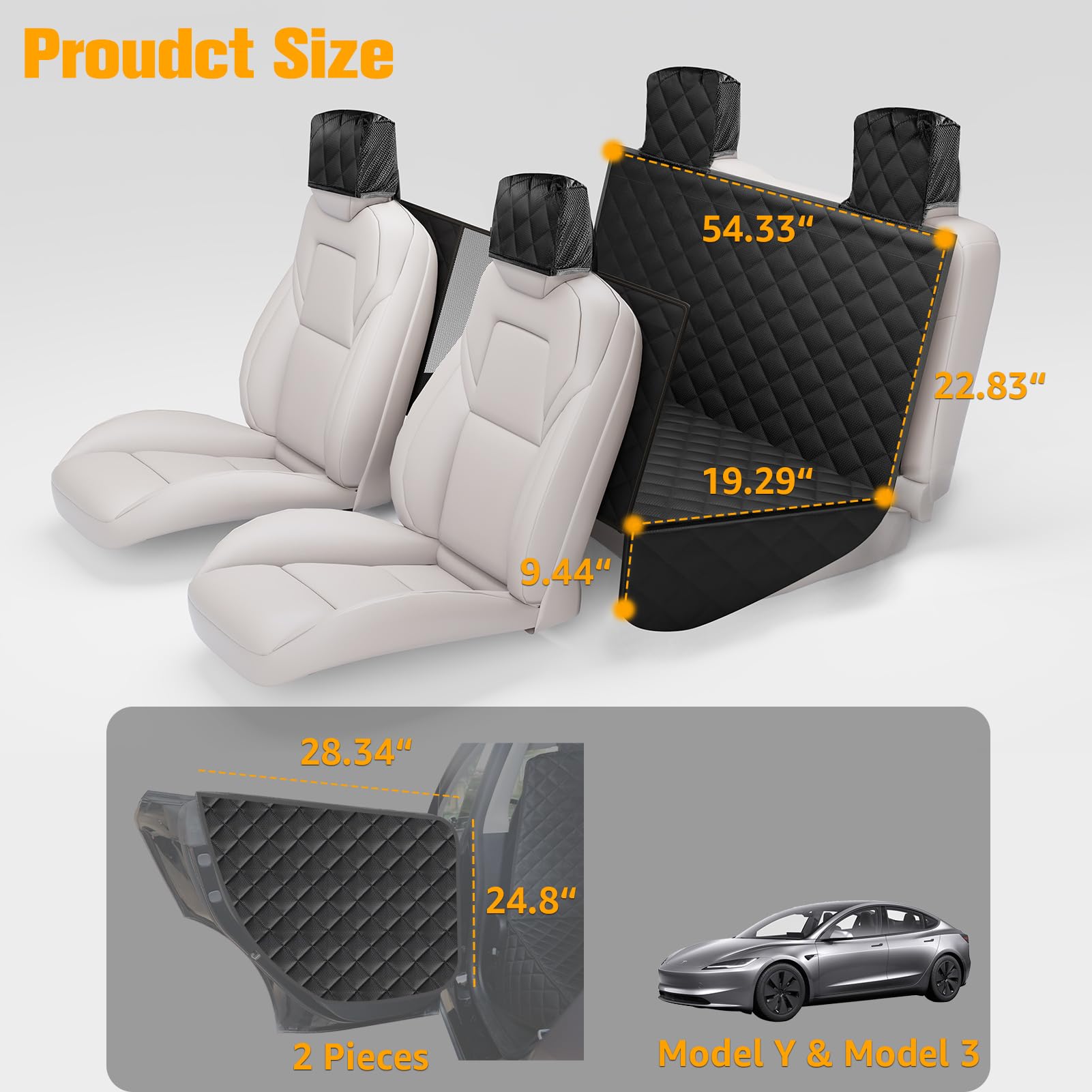 PETICON right door protector shields door panels from scratches and fur.