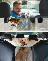 PETICON waterproof seat cover protects back seats from spills and fur