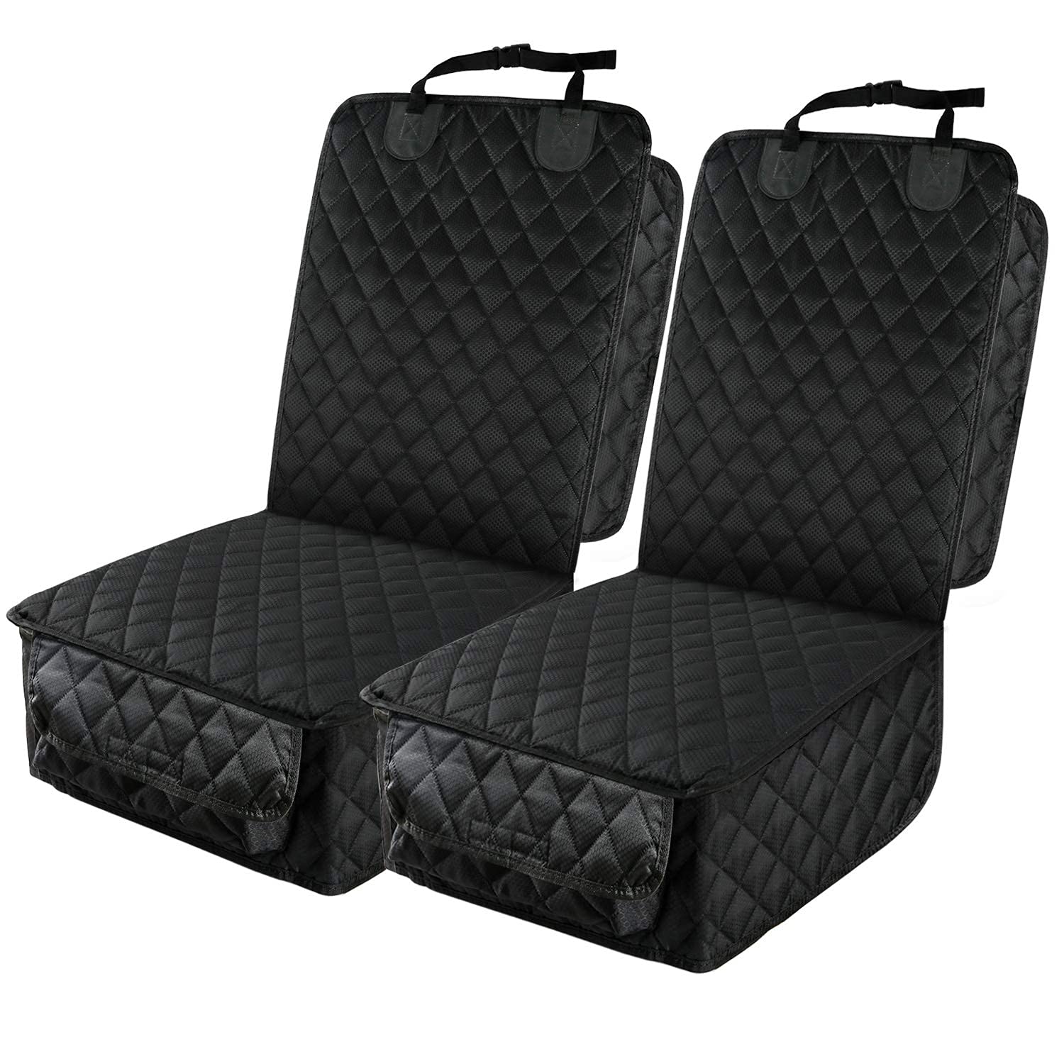 PETICON waterproof front seat cover with side flaps protects seat edges from dog claws and spills