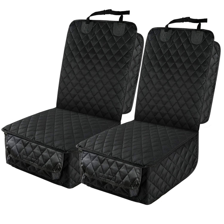 PETICON waterproof front seat cover with side flaps protects seat edges from dog claws and spills