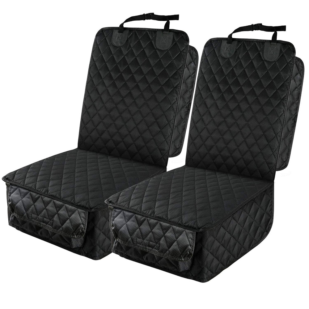 PETICON waterproof front seat cover with side flaps protects seat edges from dog claws and spills