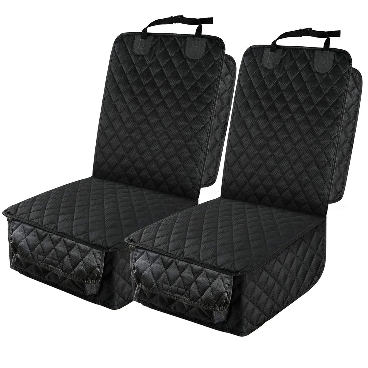 PETICON waterproof front seat cover with side flaps protects seat edges from dog claws and spills