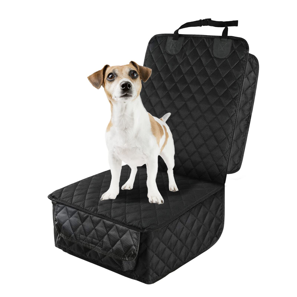 PETICON waterproof front seat cover shields upholstery from spills and fur.