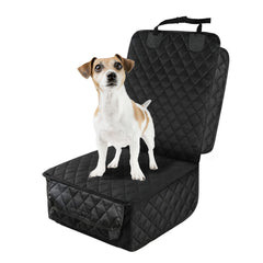 PETICON waterproof front seat cover shields upholstery from spills and fur.