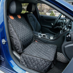 Peticon waterproof front seat cover keeps seats clean against spills and moisture.