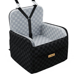 PETICON waterproof memory foam dog seat showing spill protection and easy cleanup