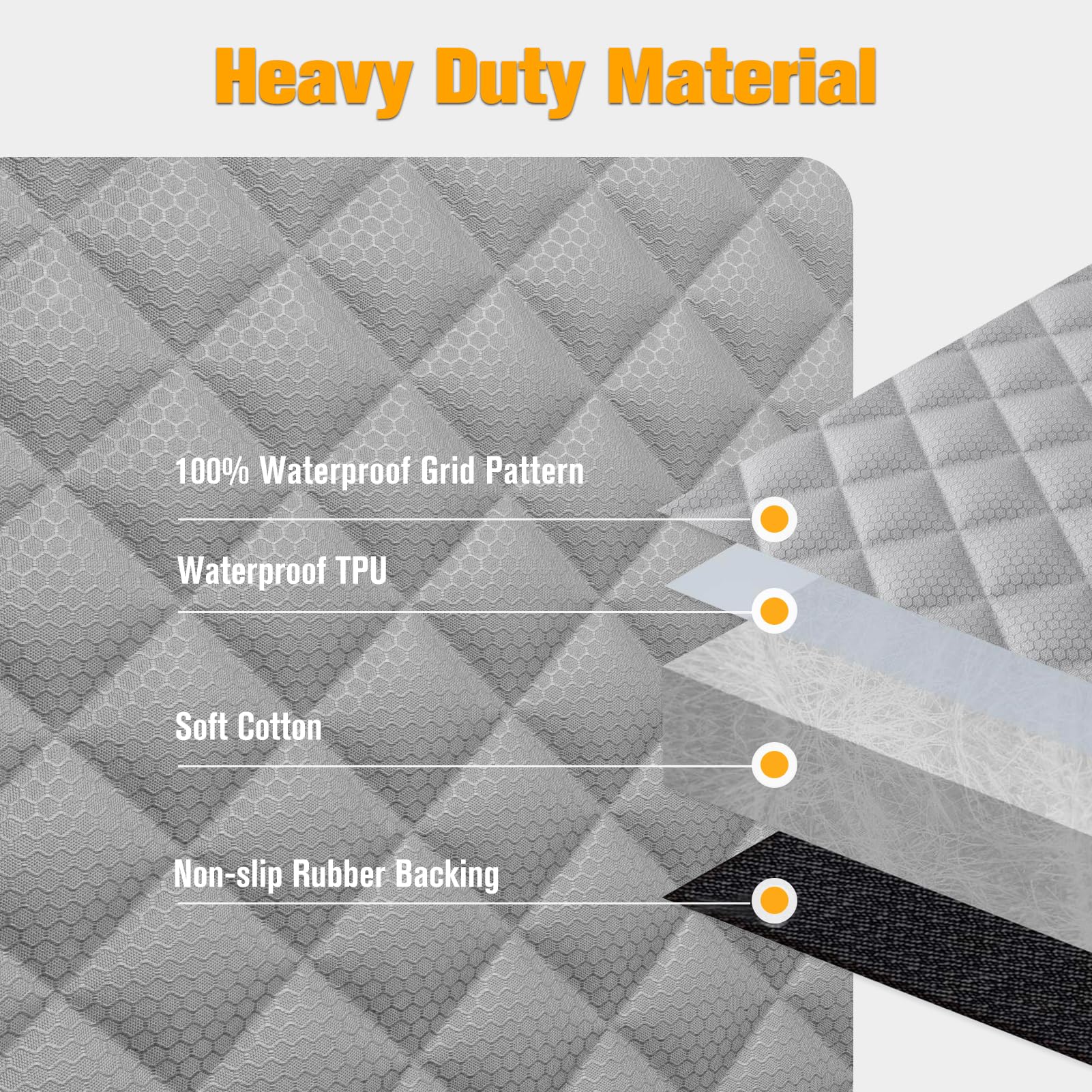 PETICON waterproof Oxford fabric ready to wipe clean after accidents